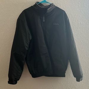 Men’s Cabelas’s Medium black coat with fleece collar